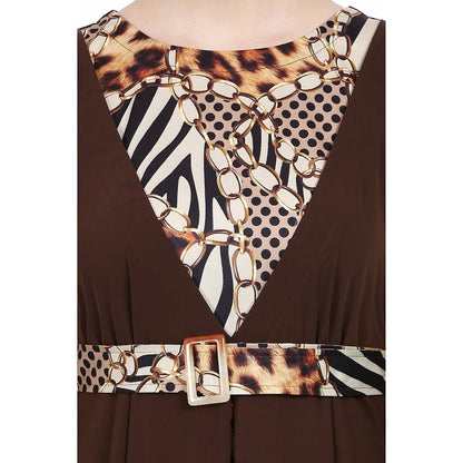 Umbrella Abaya with Digital Tiger print