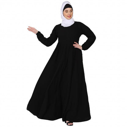Umbrella cut abaya- Black