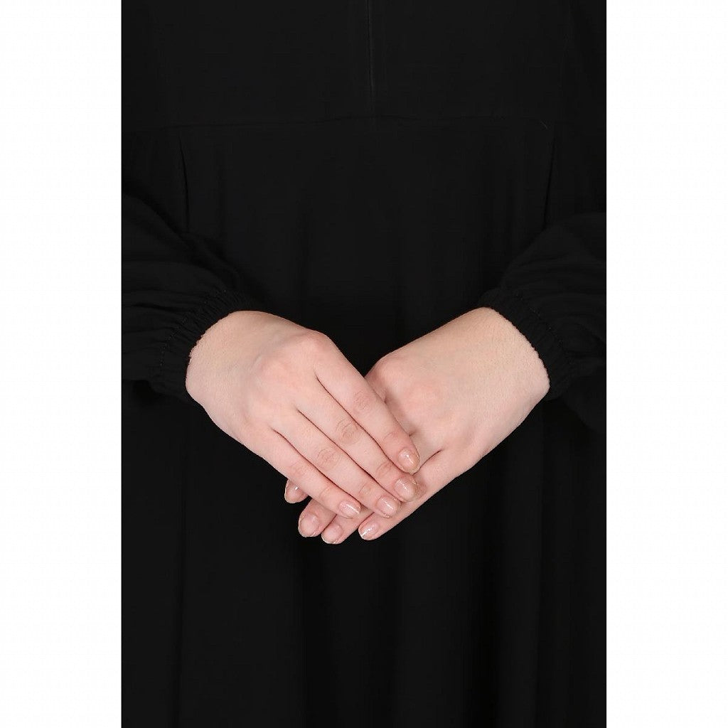 Umbrella cut abaya- Black