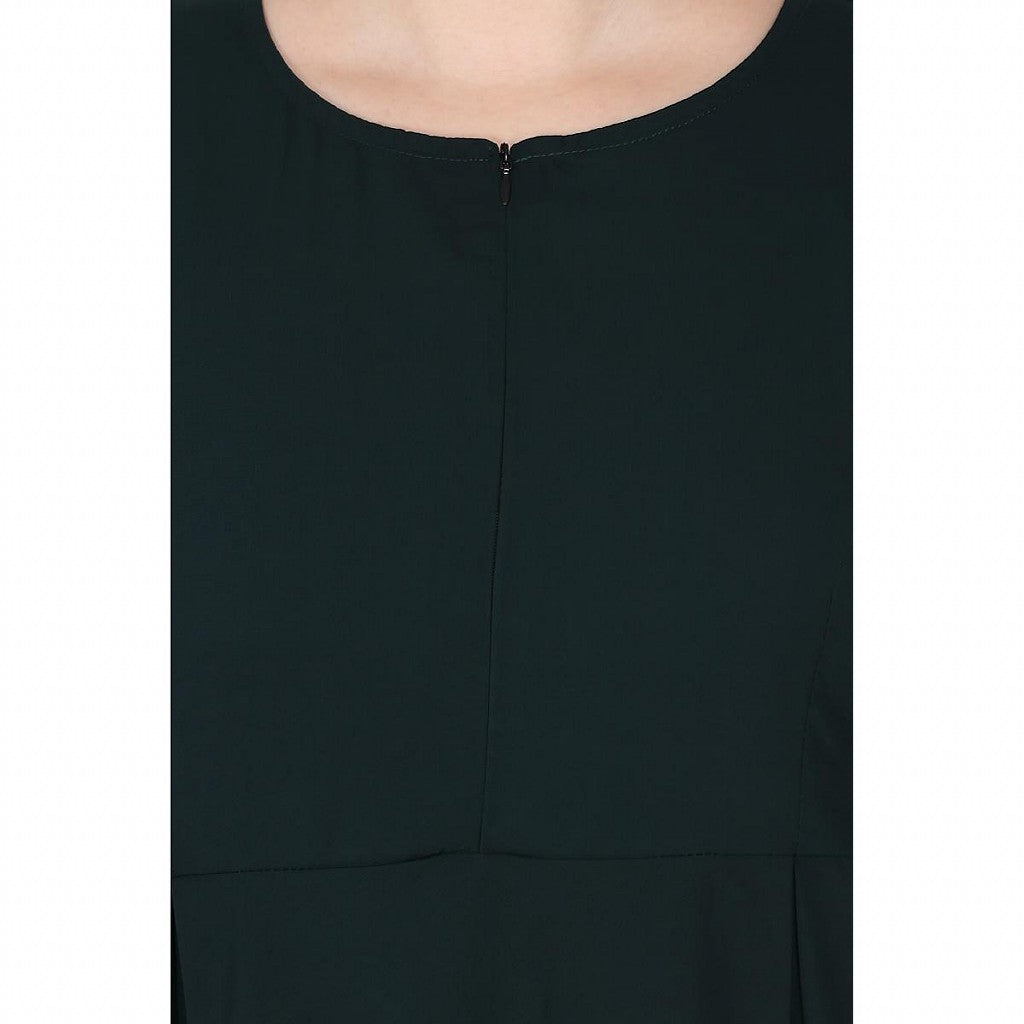 Umbrella cut abaya- Bottle Green