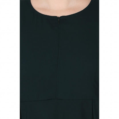 Umbrella cut abaya- Bottle Green