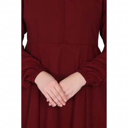 Umbrella cut abaya- Maroon
