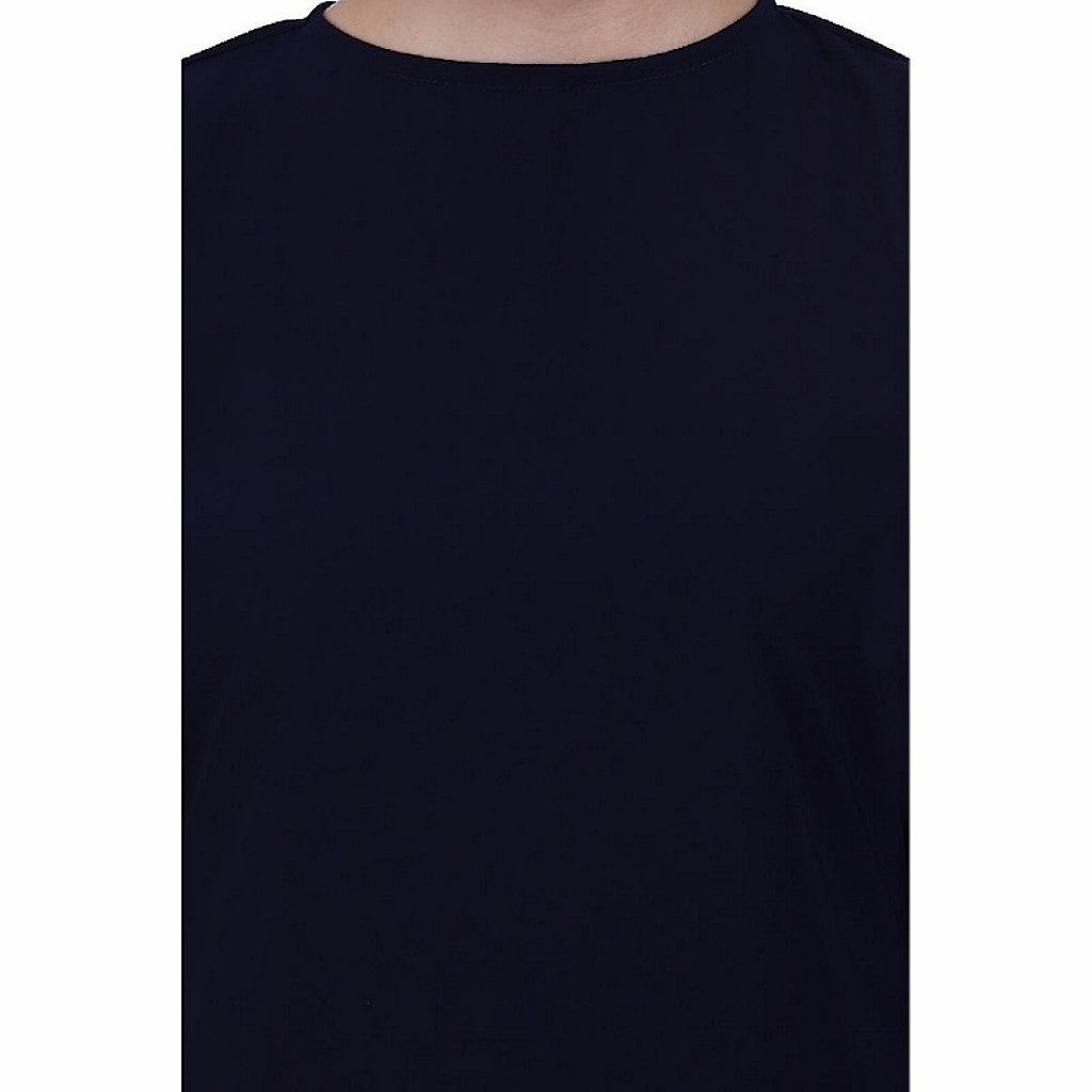 Casual A-line abaya with bell sleeves- Navy Blue