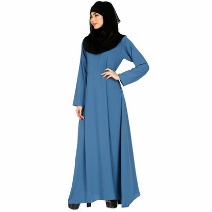 A-line inner abaya with a complementary Hijab- French Blue