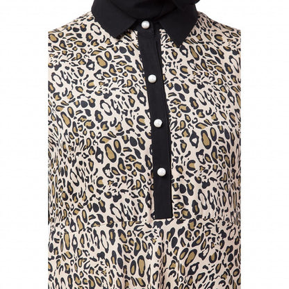 Casual dress with leopard print