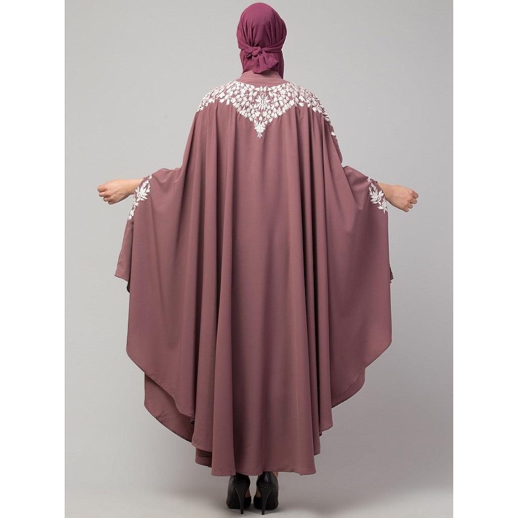 Designer embroidery Irani Kaftan - Olive Green