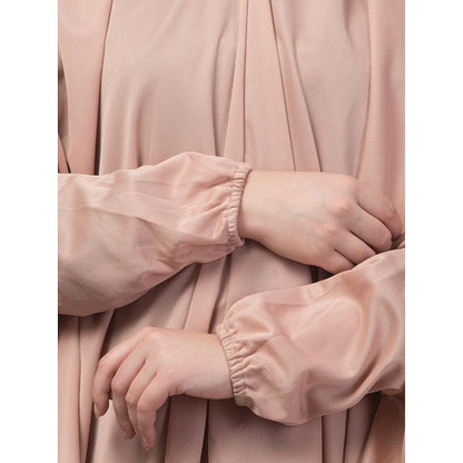Prayer hijab in stretchable Jersey fabric-Mauve