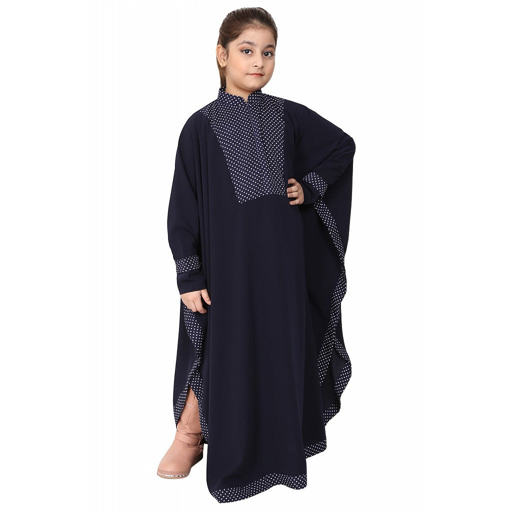 Indo Classic kaftan for kids- Navy Blue