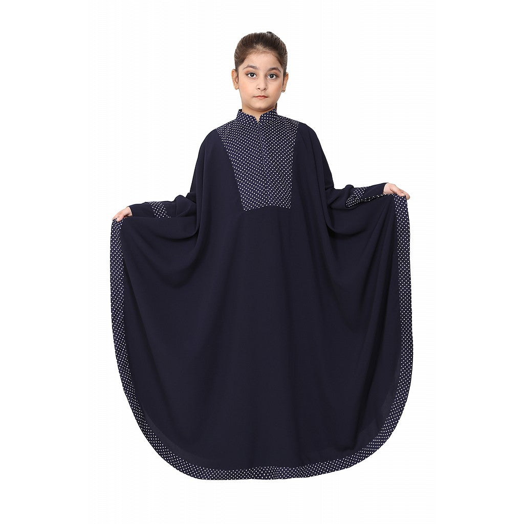 Indo Classic kaftan for kids- Navy Blue