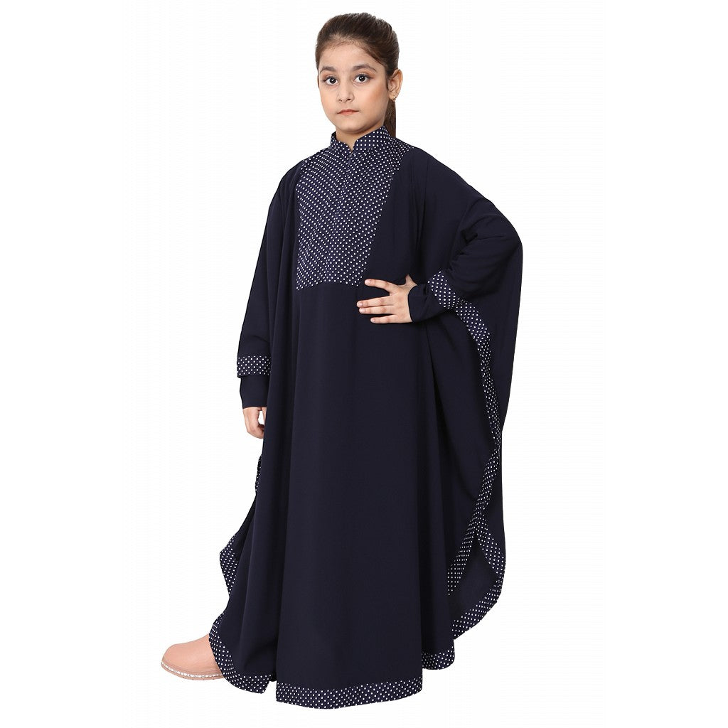 Indo Classic kaftan for kids- Navy Blue