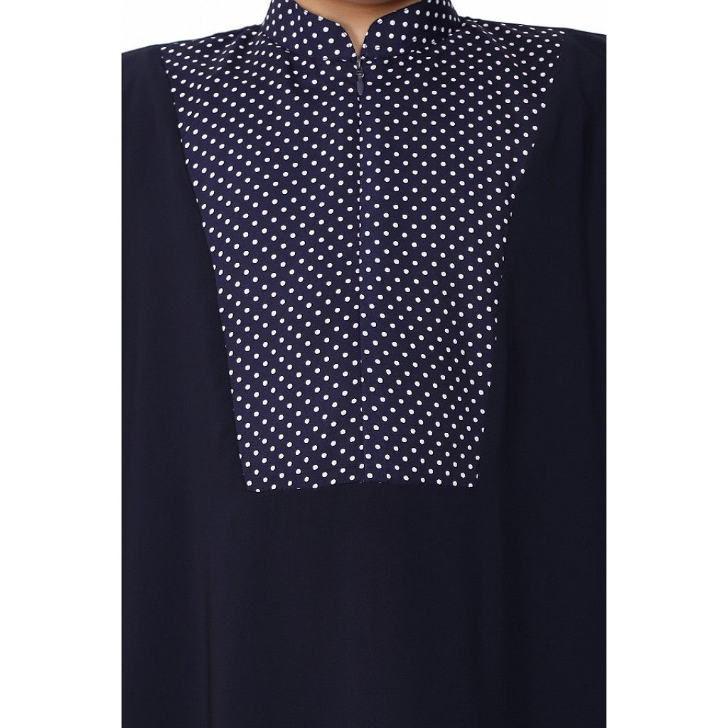 Indo Classic kaftan for kids- Navy Blue