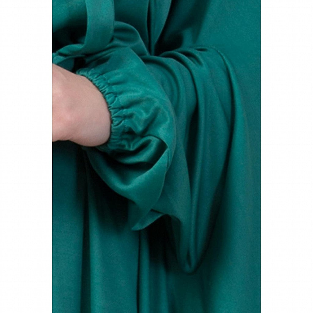 Free size jilbab with nose piece- Green