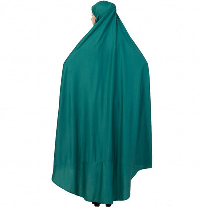 Free size jilbab with nose piece- Green