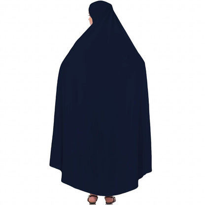 Free size jilbab with nose piece- Navy Blue
