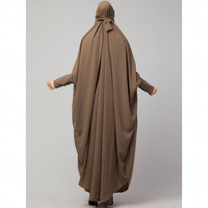 Long cuff ready to wear Jilbab in one piece- Beige