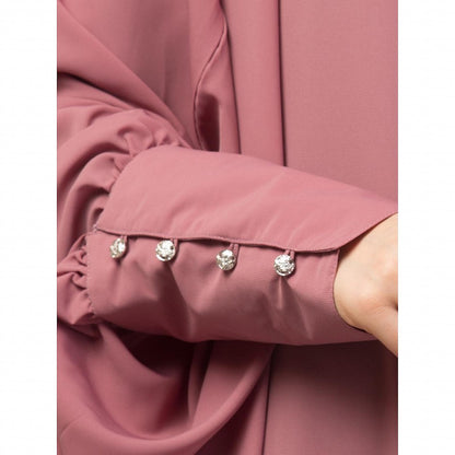 Long cuff ready to wear Jilbab in one piece- Mauve