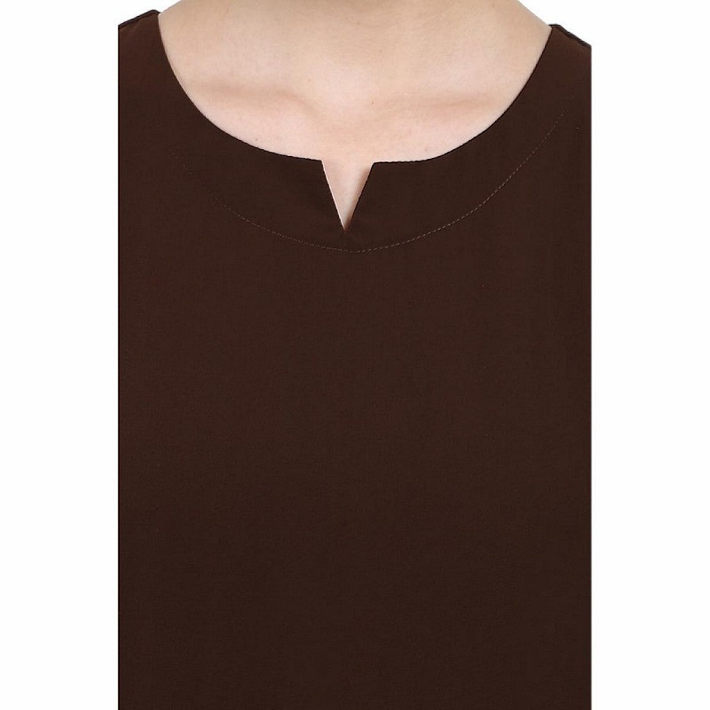 Umbrella abaya with bell sleeves- Coffee Brown