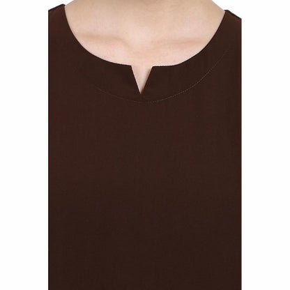 Umbrella abaya with bell sleeves- Coffee Brown