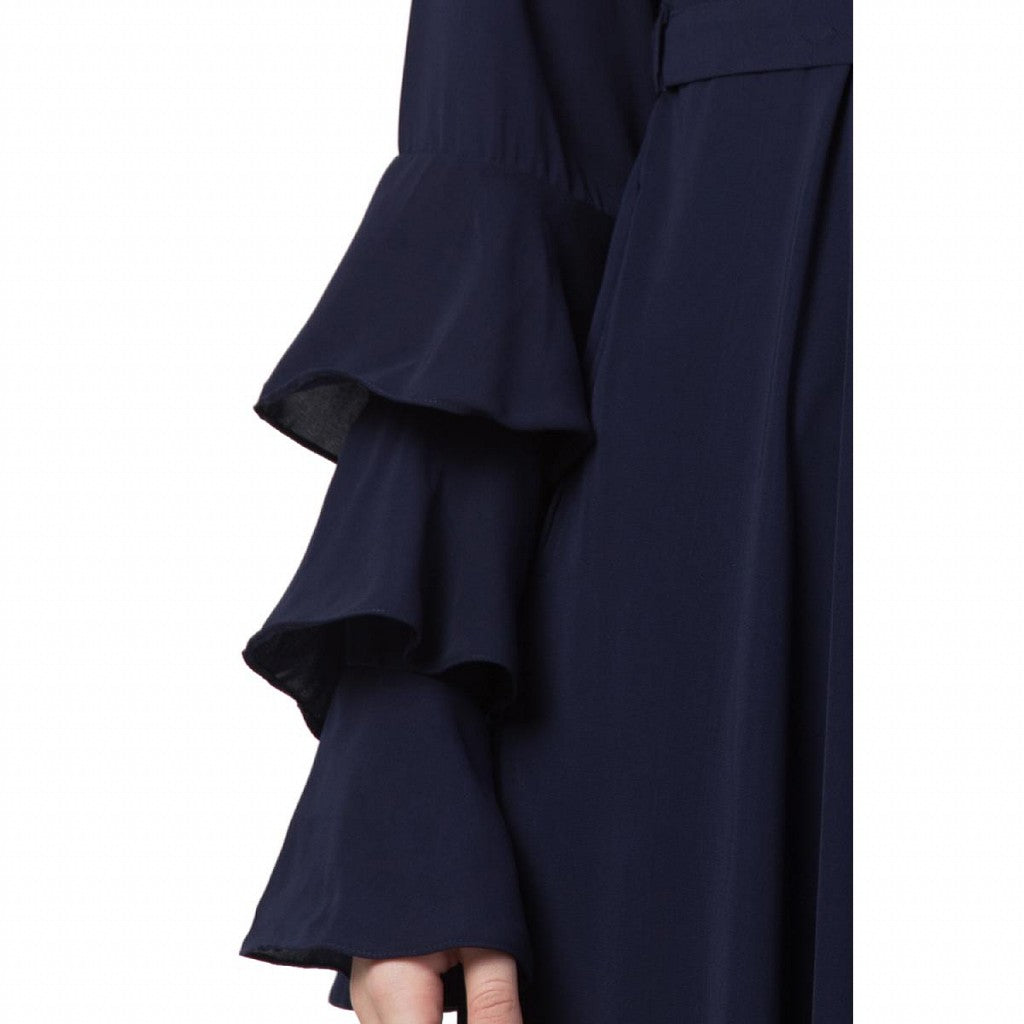 Umbrella abaya with bell sleeves- Navy Blue
