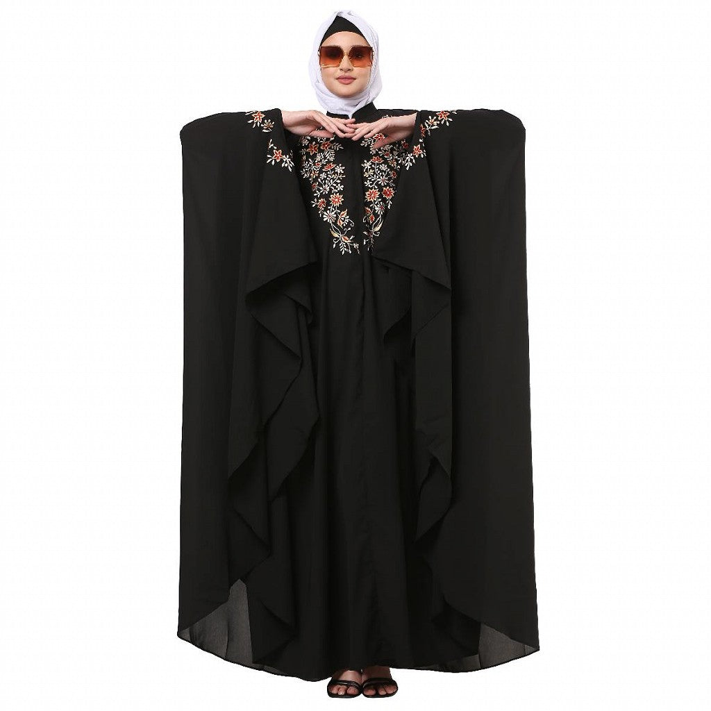 Irani Kaftan with embroidery work- Black