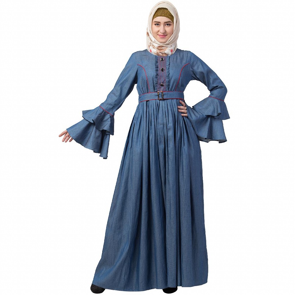 Denim abaya designs clearance