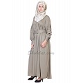 Abaya- Bright Gray Colored Abaya- Bright Gray Colored