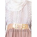 Abaya- Soft georgette skirt white top lace materials   Abaya- Soft georgette skirt white top lace materials