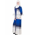 Blue Kimono Abaya - Double Layered Blue Kimono Abaya - Double Layered