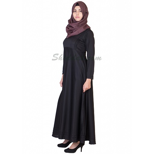 Abaya- Full flaired black colored  