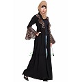 Cardigan abaya with animal print Cardigan abaya with animal print