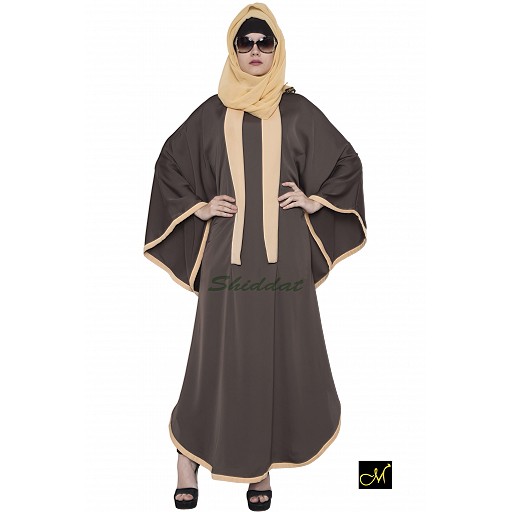 Kaftan Abaya- Brown-Biege