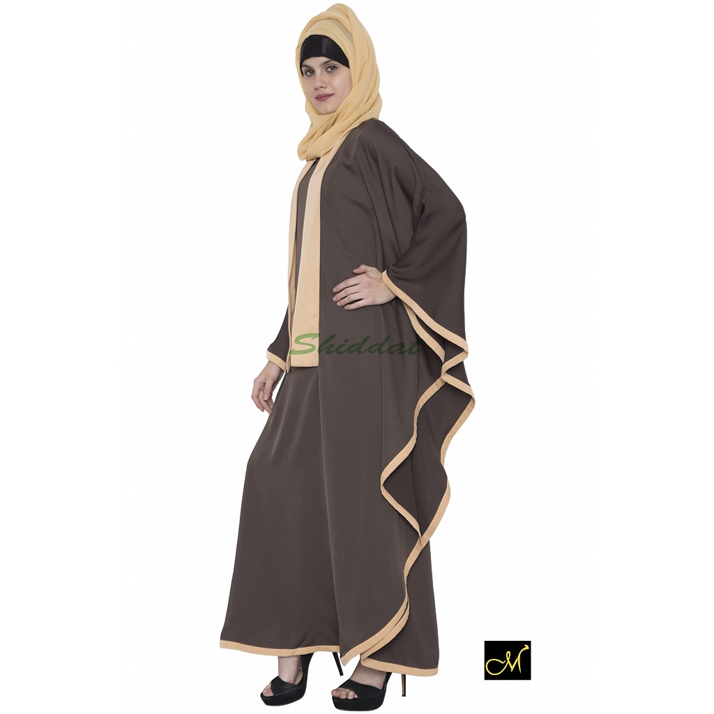 Designer Kaftan Abaya Buy Kaftan Abaya Brown and Beige Color at