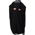 Kaftan abaya with pleats- Black color