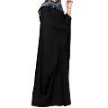 Kaftan abaya with pleats- Black color