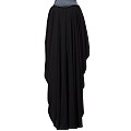 Kaftan abaya with pleats- Black color
