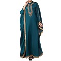 Royal Nida Kaftan Dress- Green Royal Nida Kaftan Dress- Green