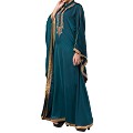 Royal Nida Kaftan Dress- Green Royal Nida Kaftan Dress- Green