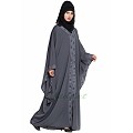 Dubai style designer Kaftan abaya- Grey Dubai style designer Kaftan abaya- Grey
