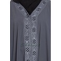Dubai style designer Kaftan abaya- Grey Dubai style designer Kaftan abaya- Grey