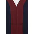 Long Cardigan front open abaya- Blue-Maroon Long Cardigan front open abaya- Blue-Maroon