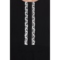 Umbrella cut abaya with Embroidery- Black Umbrella cut abaya with Embroidery- Black
