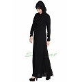 Modest abaya with attached Shawl- Black Modest abaya with attached Shawl- Black