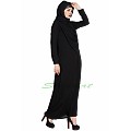 Modest abaya with attached Shawl- Black Modest abaya with attached Shawl- Black