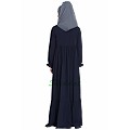 Designer abaya with Pintucks- Navy Blue Designer abaya with Pintucks- Navy Blue