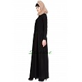Dress abaya with pintuck- Black color