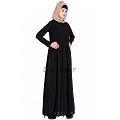 Dress abaya with pintuck- Black color