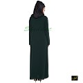 Pin-tuck abaya in Dark Green color