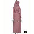 Designer Abaya in puce pink color Designer Abaya in puce pink color