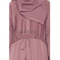 Designer Abaya in puce pink color Designer Abaya in puce pink color