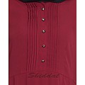 Frilled abaya dress with pintucks- maroon Frilled abaya dress with pintucks- maroon
